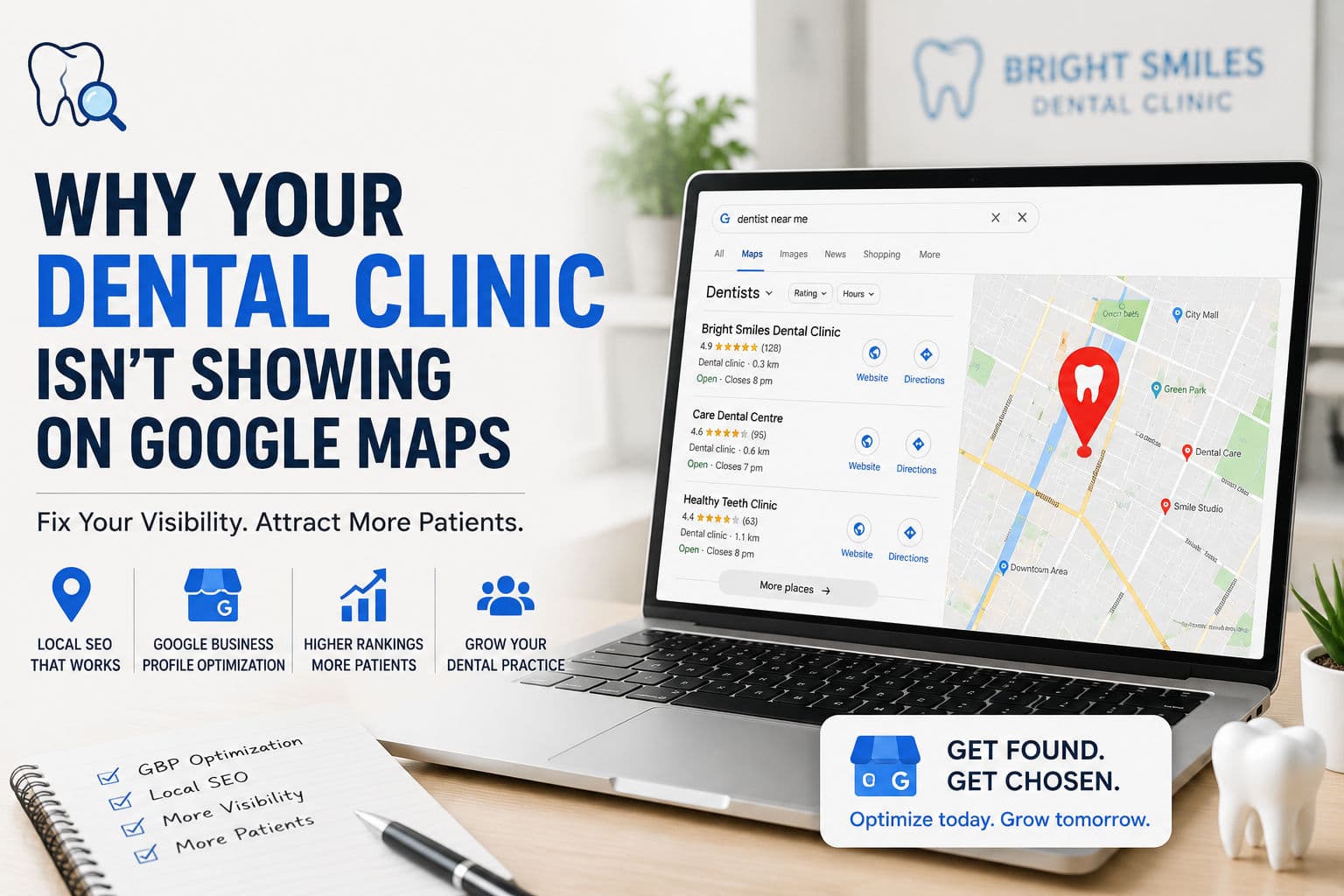 Why Your Dental Clinic Isn't Showing on Google Maps?