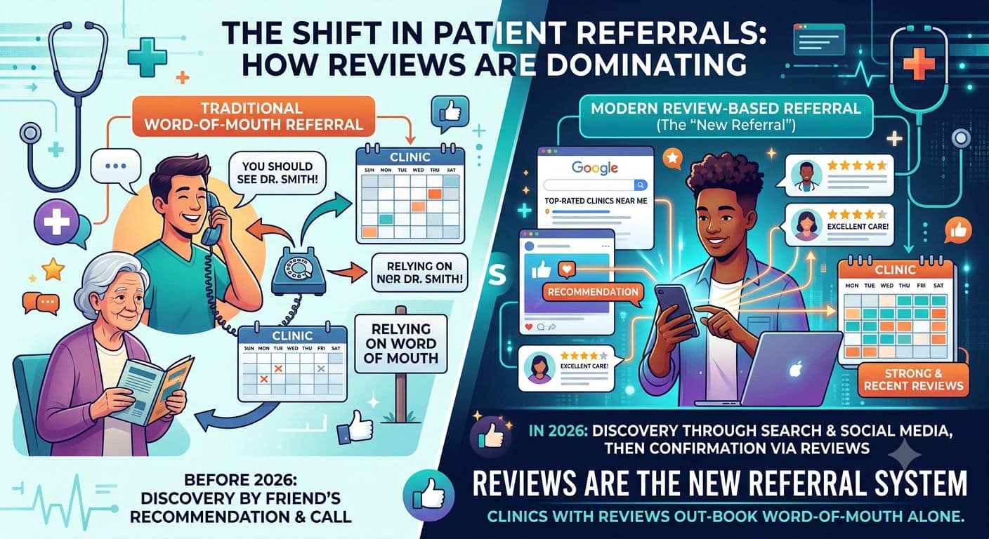 Why Patient Reviews Beat Referrals for Clinics in 2026